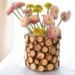 wooden vase