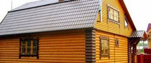 деревянный дом из облицовочного бревна