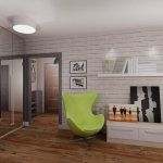 Интерьер современной комнаты в однушке панельного дома серии п44т