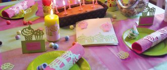 Как украсить стол на День Рождения: оформление и украшение стола, фото