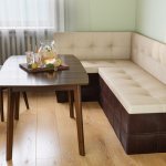 Kitchen corner: sizes and standards