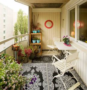 мебель для цветов на балконе