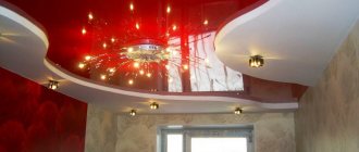 Multi-level stretch ceilings are not only waterproof and durable, but also very beautiful