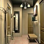 light hallway design with a narrow corridor